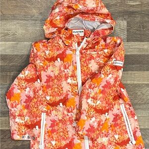 Hunter Kids' Vibrant Red and Orange Raincoat